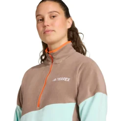 Outlet - Women's Terrex Multi Climawarm Fleece Anorak - Fleecejacke Wanderbekleidung|Jacken