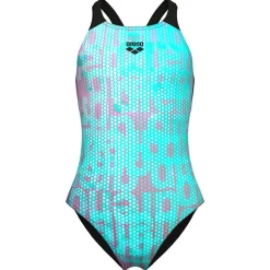 - Girl's Multi Colours Swimsuit V Back - Badeanzug><noscript><img width=