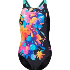 Arena - Girl's Painting Swimsuit V Back - Badeanzug