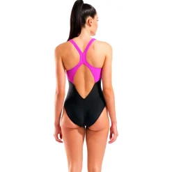 Online - Women's Grid Swimsuit V Back Graphic - Badeanzug Bademode