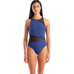 Online - Women's Mesh Angle Swimsuit Vent Back B - Badeanzug Bademode