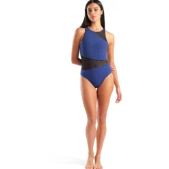 Online - Women's Mesh Angle Swimsuit Vent Back B - Badeanzug Bademode