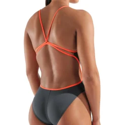 New - Women's Swimsuit Lace Back Solid - Badeanzug Bademode
