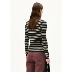 ARMEDANGELS - Women's Alaania Chiffron Stripes - Longsleeve