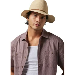 Hot - Wesley Straw Packable Fedora - Hut Kopfbedeckungen|Alltagsbekleidung