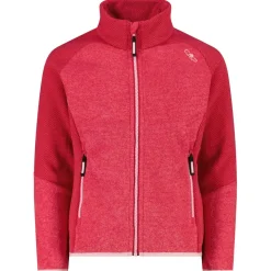 - Girl's Jacket Jacquard Knitted Stripes - Fleecejacke>CMP