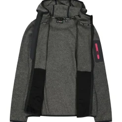 CMP - Women's Jacket Fix Hood Jacquard Knitted Stripes - Fleecejacke