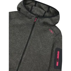 CMP - Women's Jacket Fix Hood Jacquard Knitted Stripes - Fleecejacke