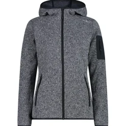 CMP - Women's Jacket Fix Hood Jacquard Knitted 3H19826 - Fleecejacke