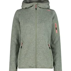 CMP - Women's Jacket Fix Hood Jacquard Knitted 3H19826 - Fleecejacke