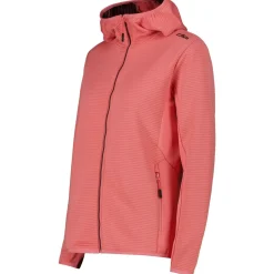 - Women's Striped Jacquard Jacket Fix Hood - Fleecejacke><noscript><img width=