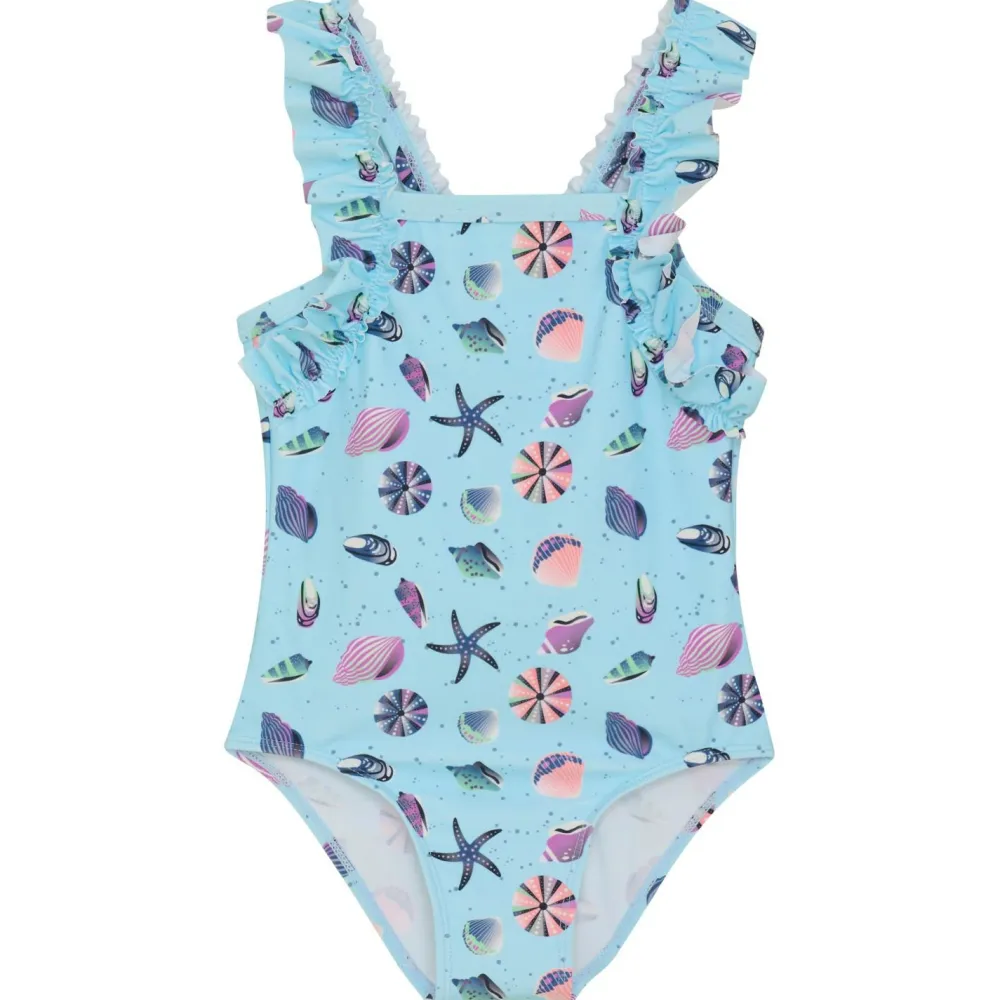 Color Kids - Kid's Swimsuit with Frills AOP - Badeanzug^ Bademode
