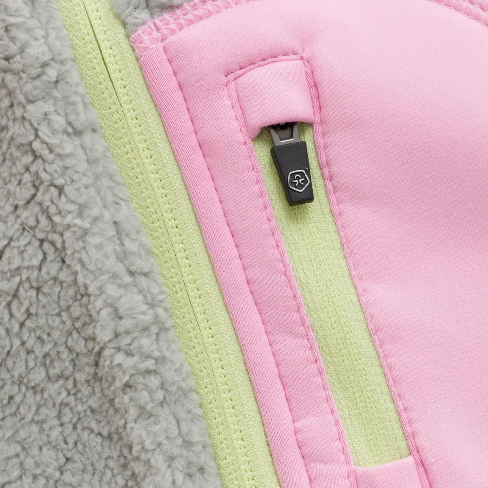 Kinder Color Kids - Kid's Teddy Jacket with Fleece Sleeves - Fleecejacke
