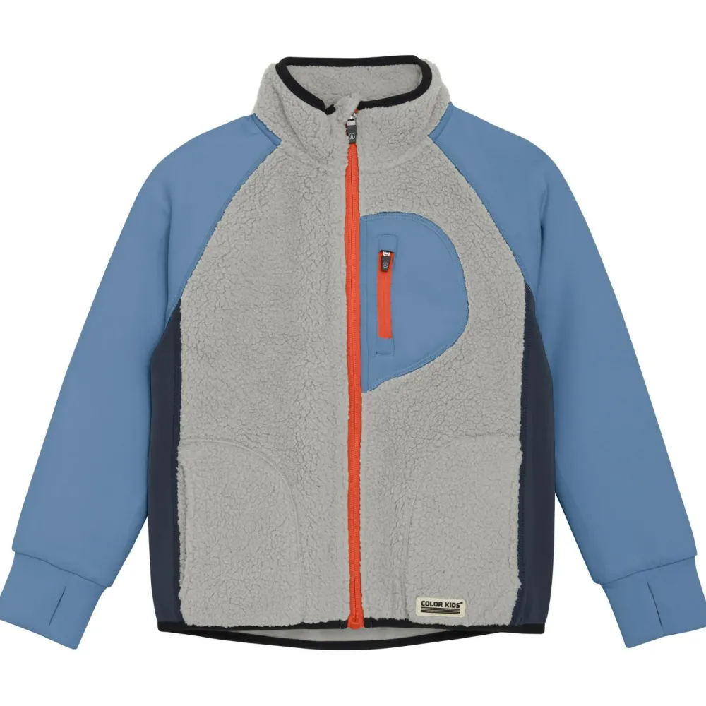 Kinder Color Kids - Kid's Teddy Jacket with Fleece Sleeves - Fleecejacke