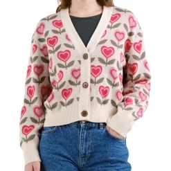 DEDICATED - Women's Cardigan Kanan Love Flowers - Pullover