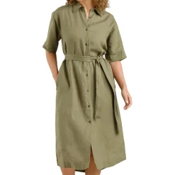 DEDICATED - Women's Shirt Dress Ripa Linen - Kleid^ Alltagsbekleidung