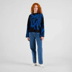 DEDICATED - Women's Sweater Limhamn Big Flower - Pullover