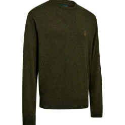 Deerhunter - Harrington Knit with O-Neck - Merinopullover