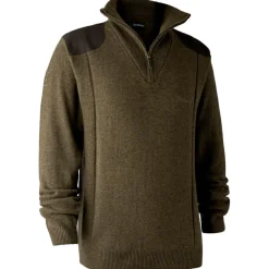 Deerhunter - Sheffield Knit with Zip Neck - Wollpullover