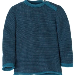 New - Kid's Melange-Pullover - Merinopullover Kinder Merinounterwäsche|Unterwäsche