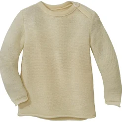 New - Kid's Melange-Pullover - Merinopullover Kinder Merinounterwäsche|Unterwäsche