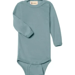 - Baby-Body Langarm Mit Druckverschluss Schulter - Merinounterwäsche Kinder Alltagsbekleidung|Merinounterwäsche