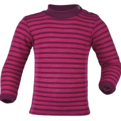 Kinder Engel - Baby-Shirt L/S geringelt - Merinounterwäsche