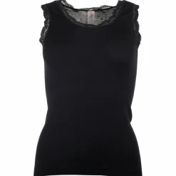 Online - Women's Achselshirt mit Spitze - Merinounterwäsche Alltagsbekleidung|Merinounterwäsche