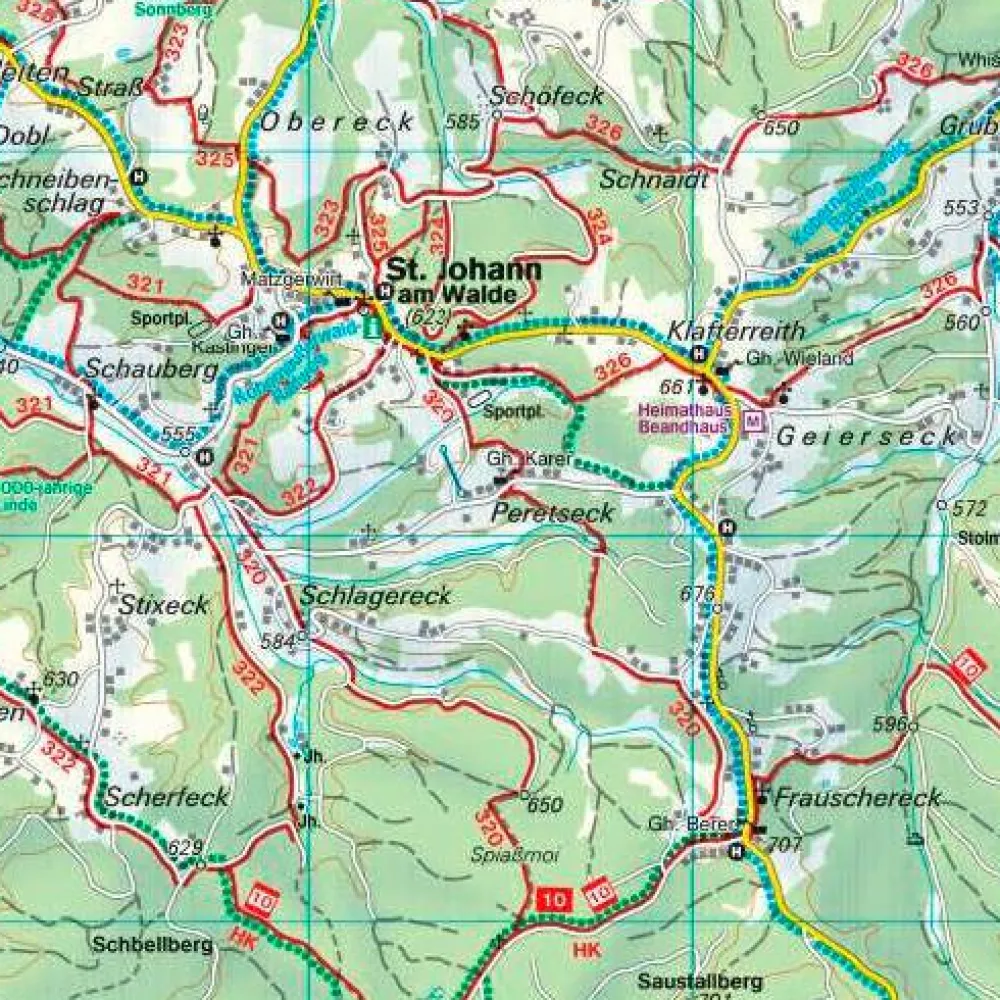 Sale - Ibmer Moor-Kobernaußerwald-Braunau-Burghausen-Marktl - Wanderkarte Wanderkarten