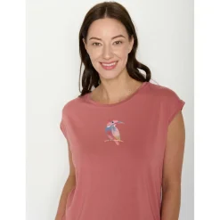 GreenBomb - Women's Bird Look Timid - T-Shirt^ Alltagsbekleidung|T-Shirts