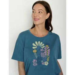 GreenBomb - Women's Les Fleurs Feel T-Shirt - T-Shirt^ Alltagsbekleidung|T-Shirts