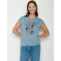 - Women's Tucan Flower Timid - T-Shirt><noscript><img width=