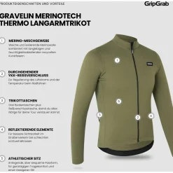 New - EXPLR Merinotech Thermal Long Sleeve Jersey - Fahrradjacke Fahrradbekleidung|Radtrikots