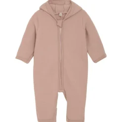 Huttelihut - Baby's Pram Suit Bear Ears Wool Fleece - Overall