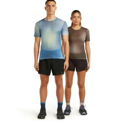 Icebreaker - Merino 75 Cool-Lite Feather S/S Crewe AOP - Funktionsshirt^ Trekkingbekleidung|Alltagsbekleidung