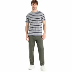 - Wave S/S Tee Stripe - Merinoshirt Alltagsbekleidung|Shirts, Hemden & Longsleeves