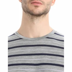- Wave S/S Tee Stripe - Merinoshirt Alltagsbekleidung|Shirts, Hemden & Longsleeves