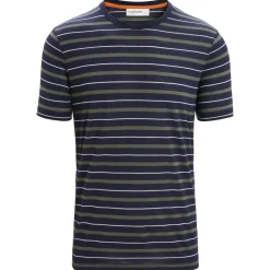 - Wave S/S Tee Stripe - Merinoshirt Alltagsbekleidung|Shirts, Hemden & Longsleeves