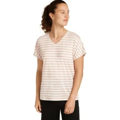 Icebreaker - Women's Drayden Reversible S/S Top Stripe - Merinoshirt
