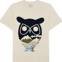 - Single Jersey Big Owl MTN Print - T-Shirt>KnowledgeCotton Apparel Discount
