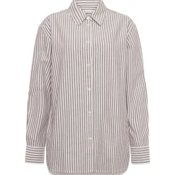 KnowledgeCotton Apparel - Women's Oxford Striped Boyfriend Fit Shirt - Hemd