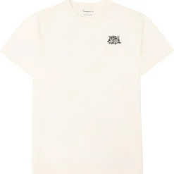 KnowledgeCotton Apparel - S/S Heavy Single Owl Emb. At Chest - T-Shirt