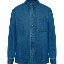 KnowledgeCotton Apparel - Loose Denim Shirt - Hemd^ Shirts, Hemden & Longsleeves|Alltagsbekleidung