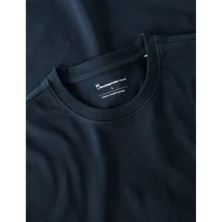 KnowledgeCotton Apparel - Regenerative Organic Cotton Chest Embroidery - T-Shirt^ Alltagsbekleidung|Wanderbekleidung