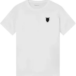 KnowledgeCotton Apparel - Regenerative Organic Cotton Chest Embroidery - T-Shirt^ Alltagsbekleidung|Wanderbekleidung