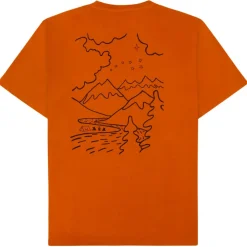 KnowledgeCotton Apparel - S/S Heavy Single MTN Back Print - T-Shirt