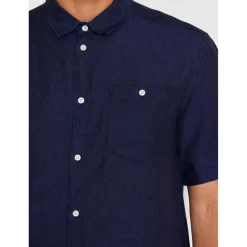 KnowledgeCotton Apparel - Regular Linen S/S Shirt - Hemd