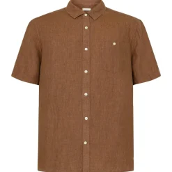 KnowledgeCotton Apparel - Regular Linen S/S Shirt - Hemd