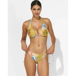Lidea - Women's Botanic Burst Bikini Top Neck Halter - Bikini-Top