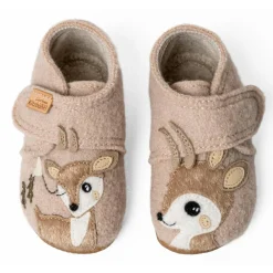 Kinder Living Kitzbu00fchel Living Kitzbühel - Kid's Rosi Rehkitz Klettschuh - Hausschuhe